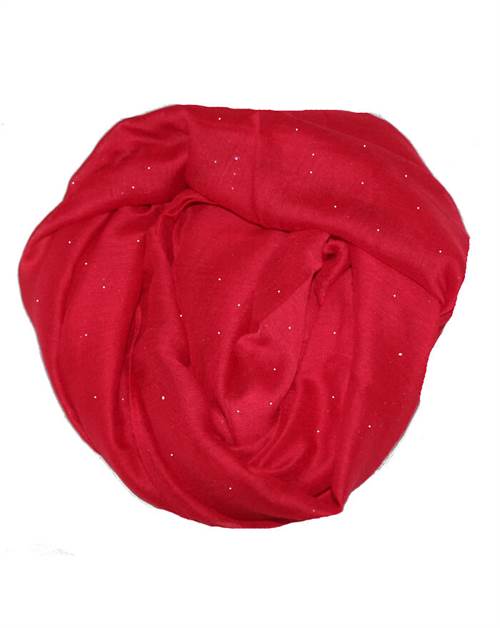 Billede af Tørklæde med glimmer, rød